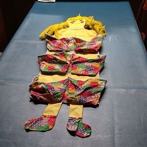 Vintage Six Pocket Handmade Children's Shoe Hanger/organizer Cottagecore